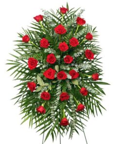 enviar corona funeraria rosas rojas